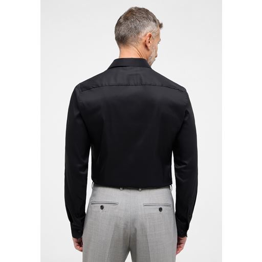 Eterna Langærmet Slim Fit Performance Skjorte, Sort, 43