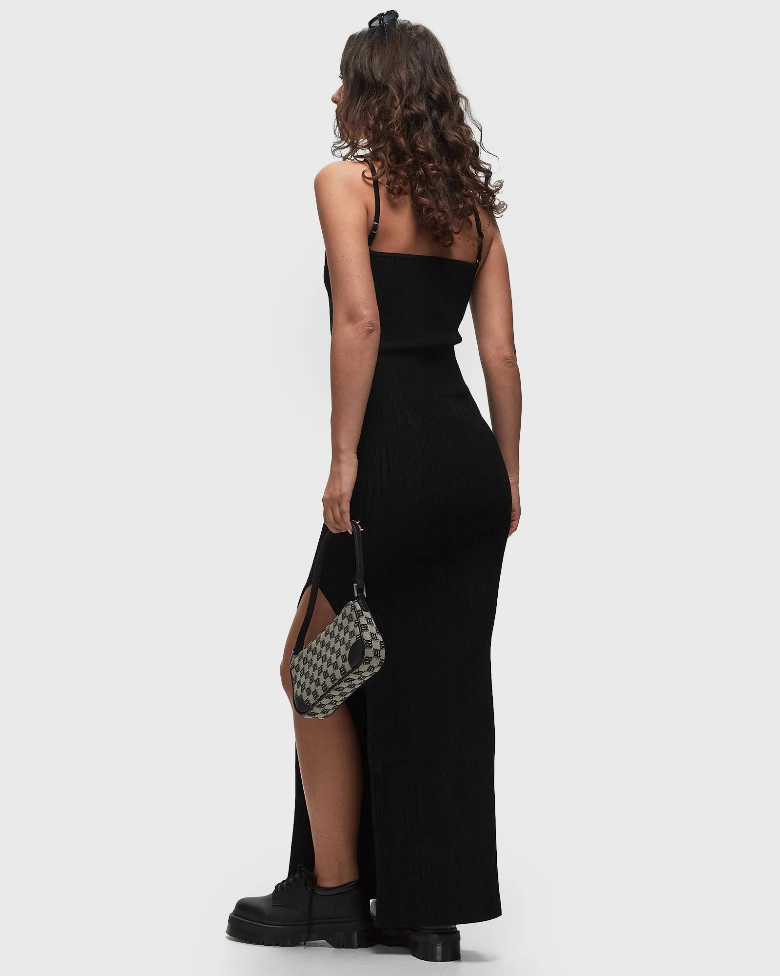 MISBHV KNITTED SEAMLESS MAXI DRESS WITH SLIT