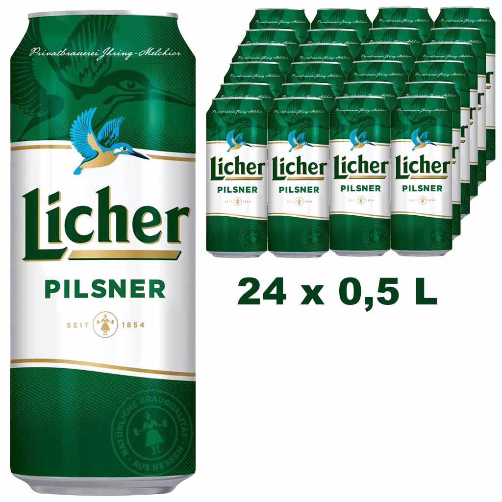 24x Licher Pilsner Bier DOSE 0,5L=12L MHD:30.9.25