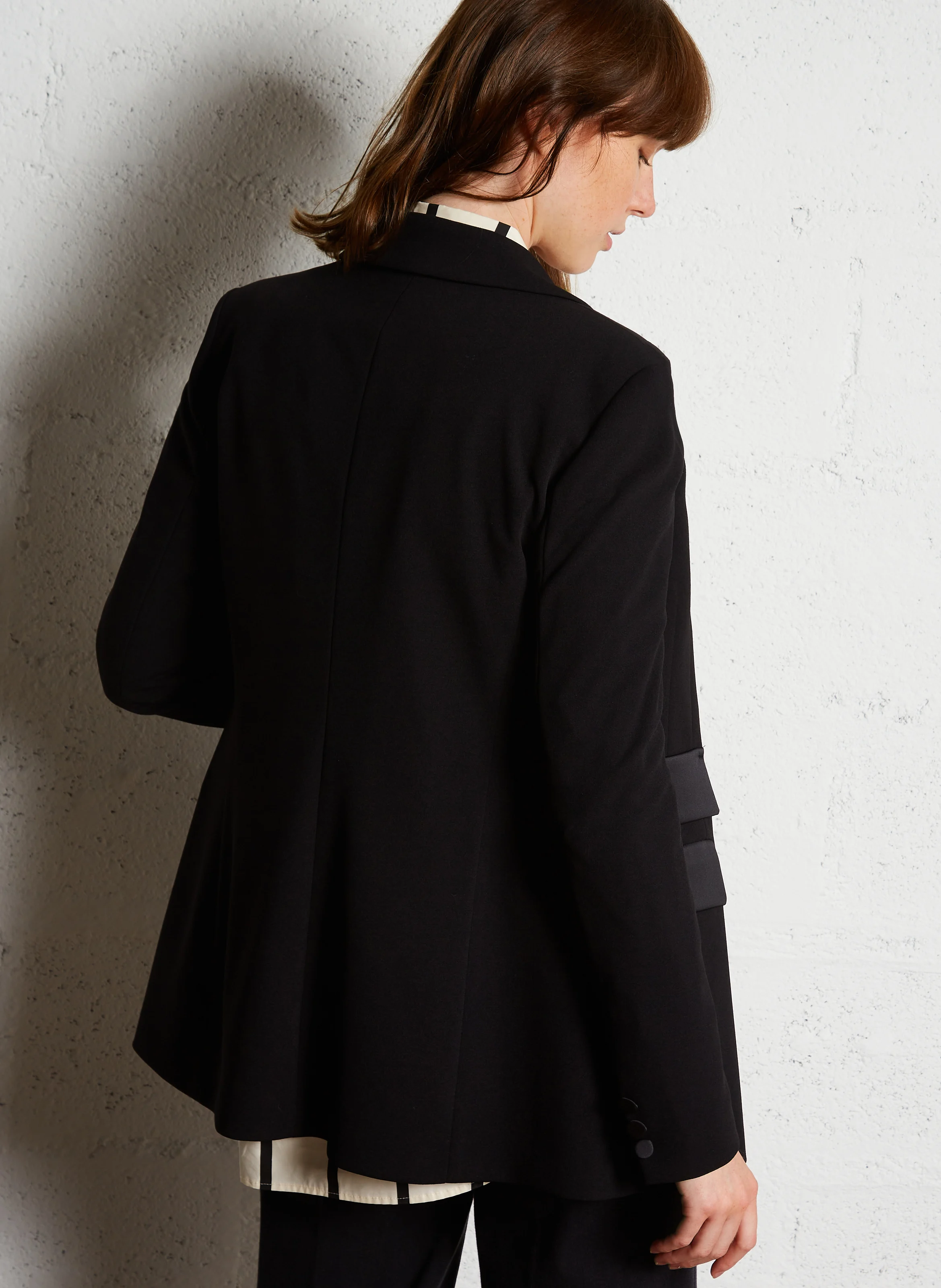 Veste col tailleur| Noir
