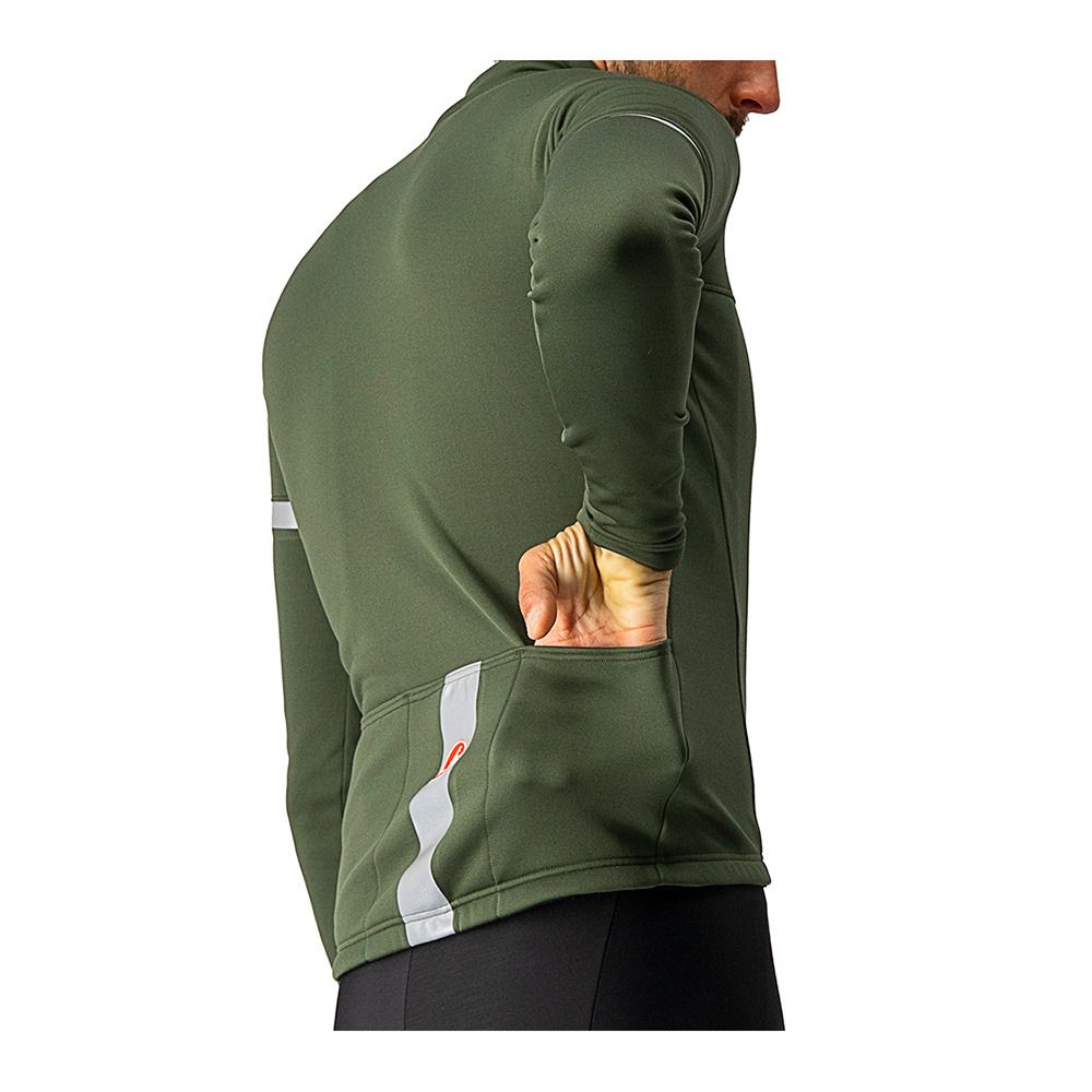 Castelli FONDO 2 - Maillot Homme military green/silver reflex