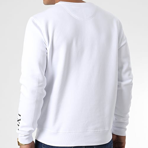 Sweat Crewneck Roses Blanc Noir