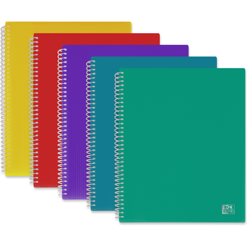 Protège-documents à spirale Oxford School Life A4 80 vues / 40 pochettes couverture polypro coloris toniques