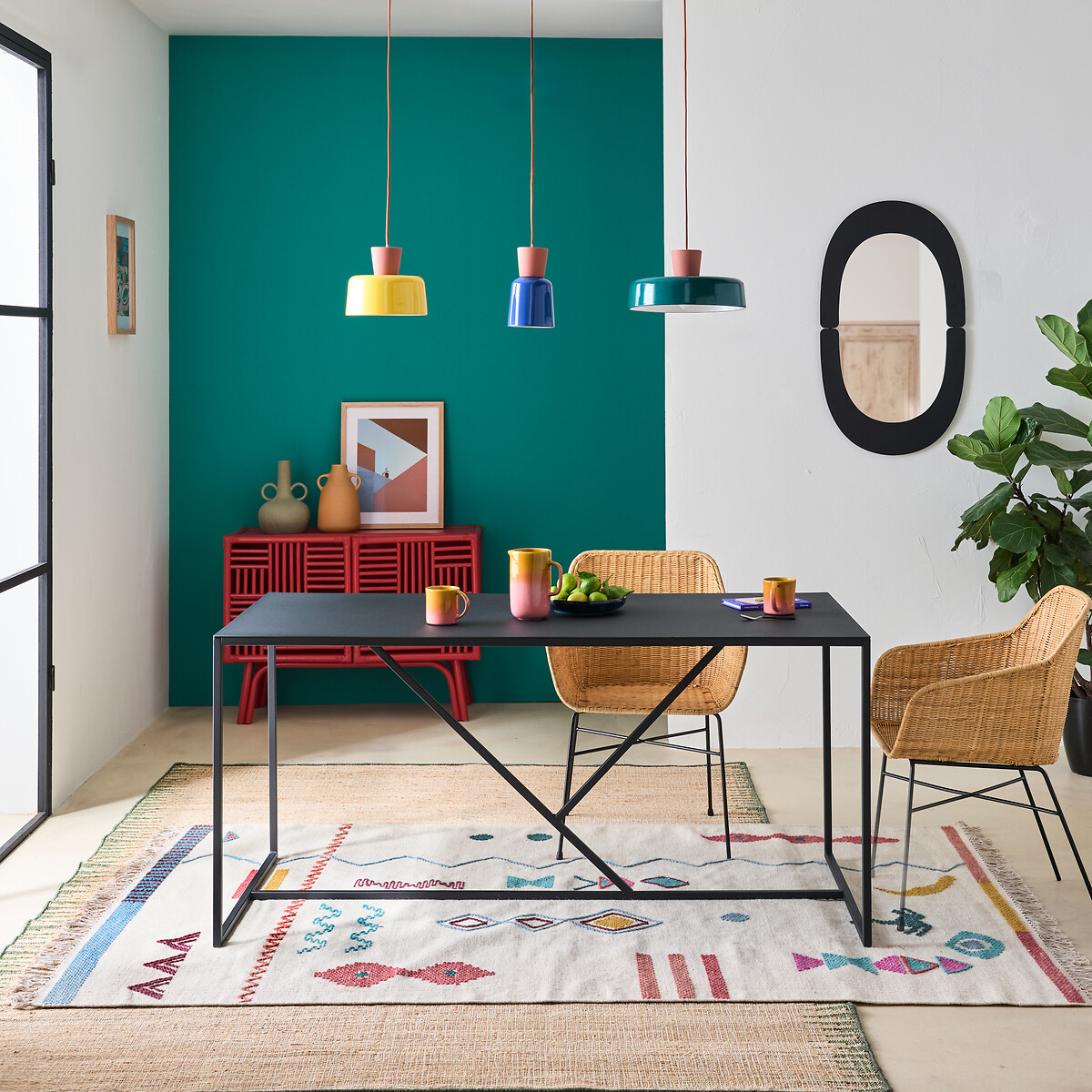 LA REDOUTE INTERIEURS<br>Tapete plano de lã, Imani