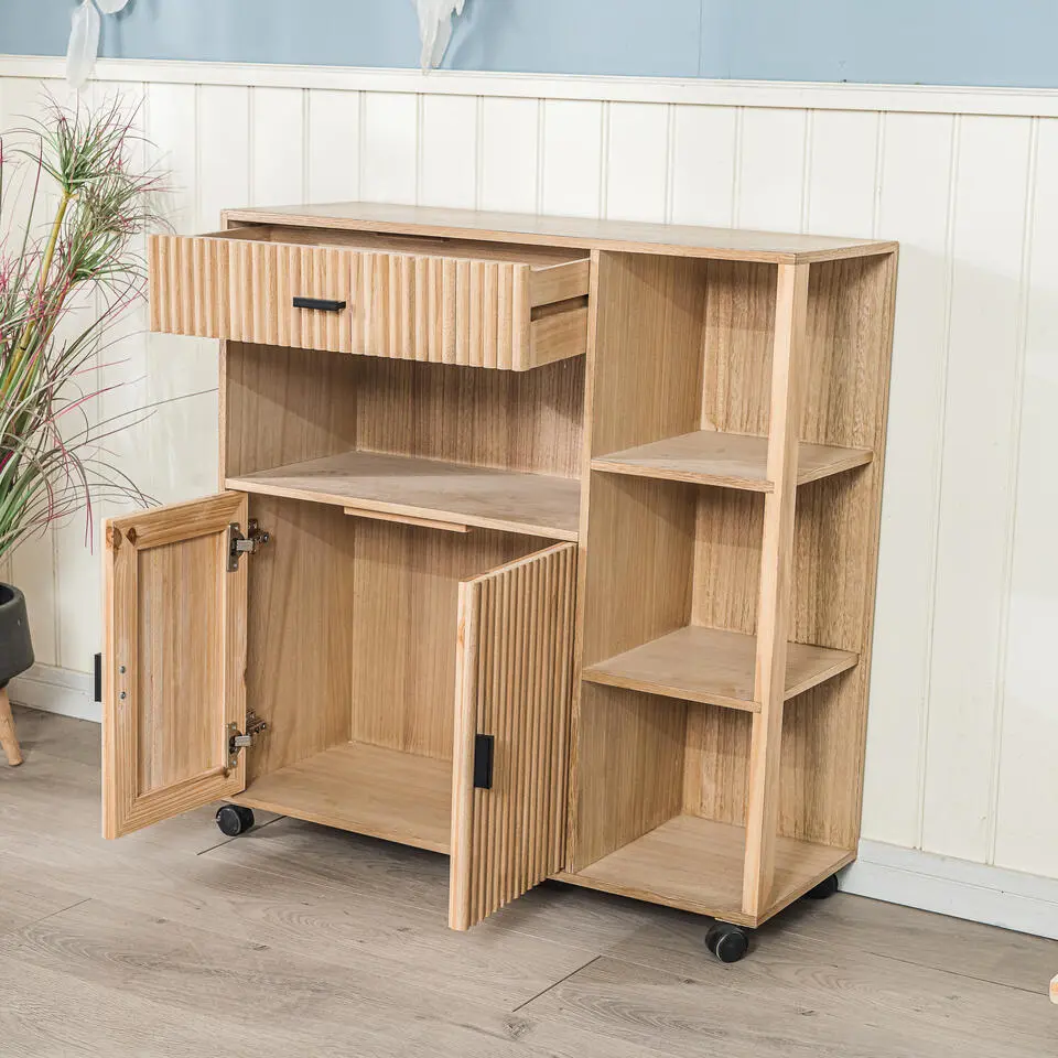 Massief houten bijzettafel