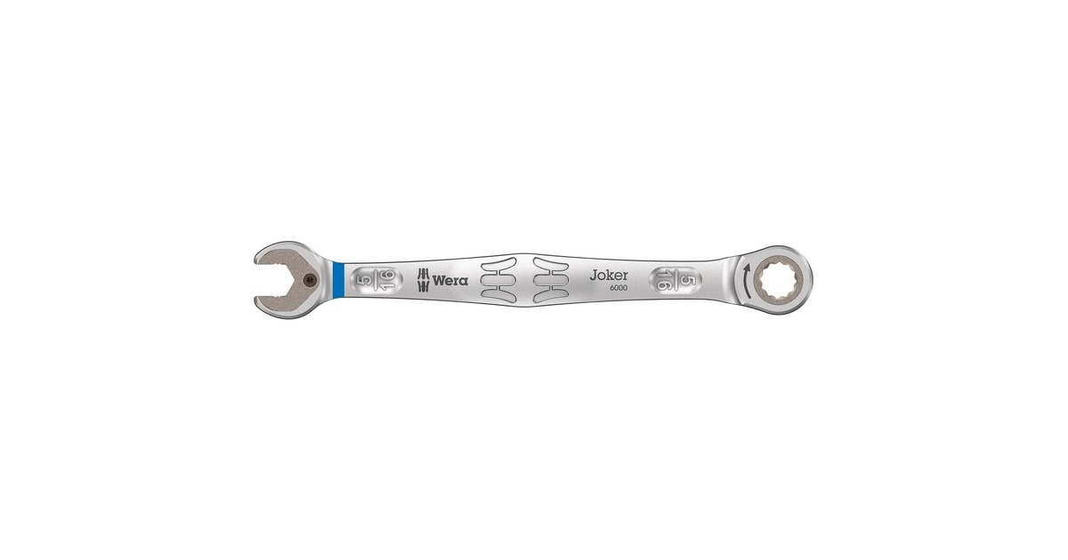 Wera9632 Magneetstrip 6000 Joker Imperial 1 steek-ringratelsleutelset moersleutel  (inch, 8‑delig)