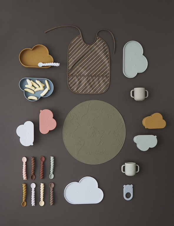 OYOY Mellow lepels set van 3 Blue, Taupe, Mint
