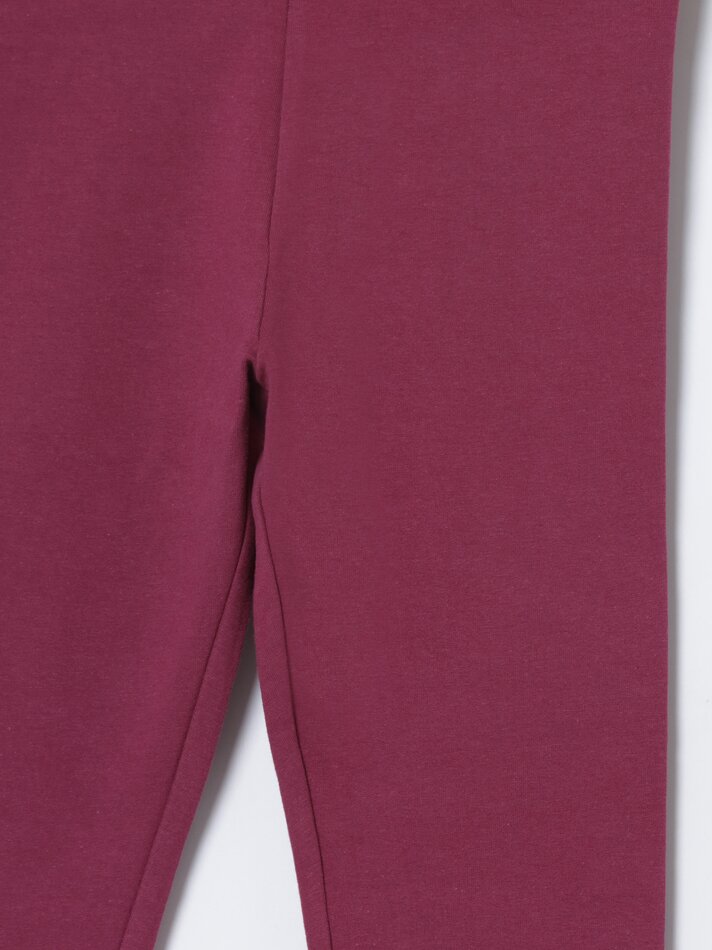 Legging básica de pelúcia - Borgonha