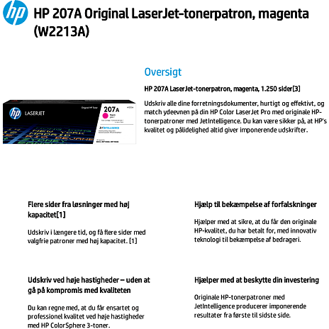 HP 207XA toner - magenta