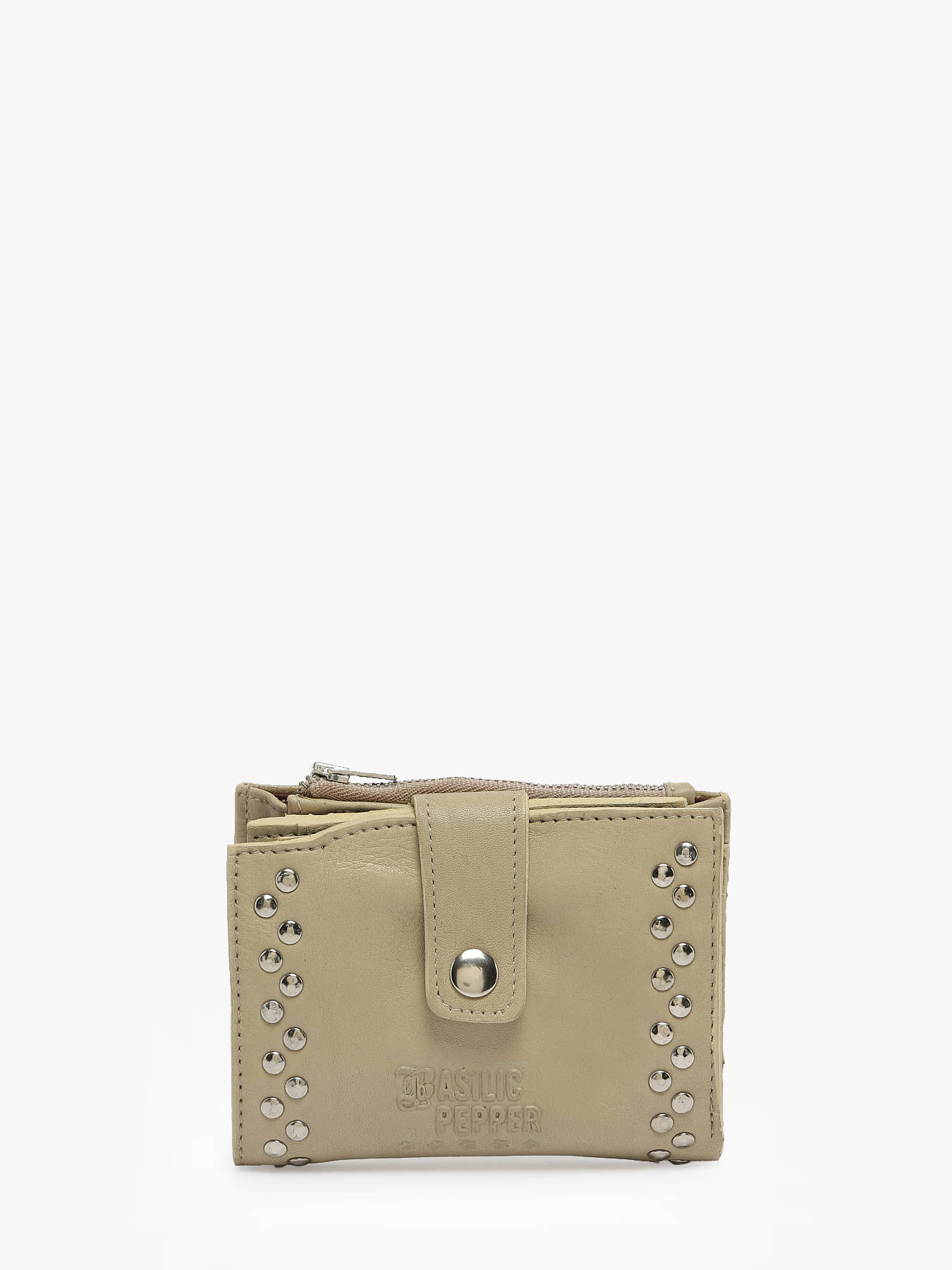 Porte-monnaie cuir BASILIC PEPPER