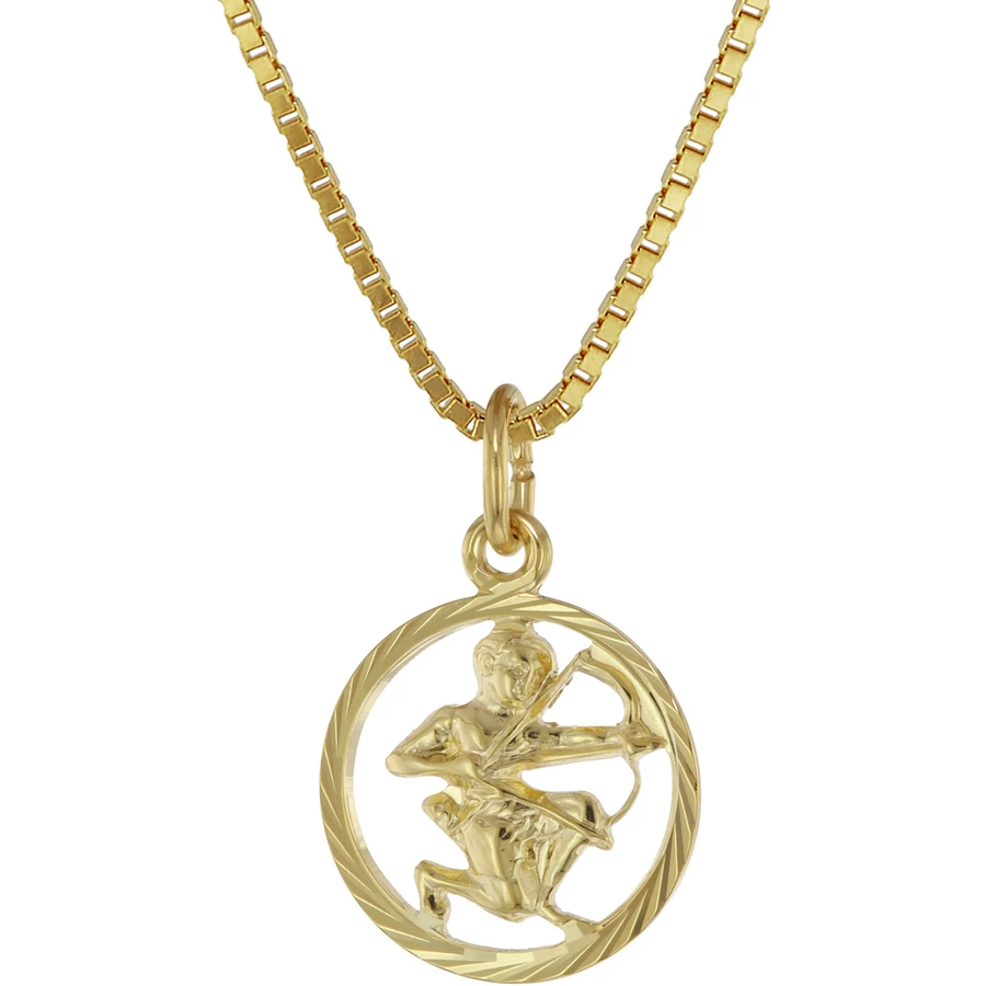 trendor Sternzeichen Schütze 333 Gold + goldplattierte Kinder-Kette gold