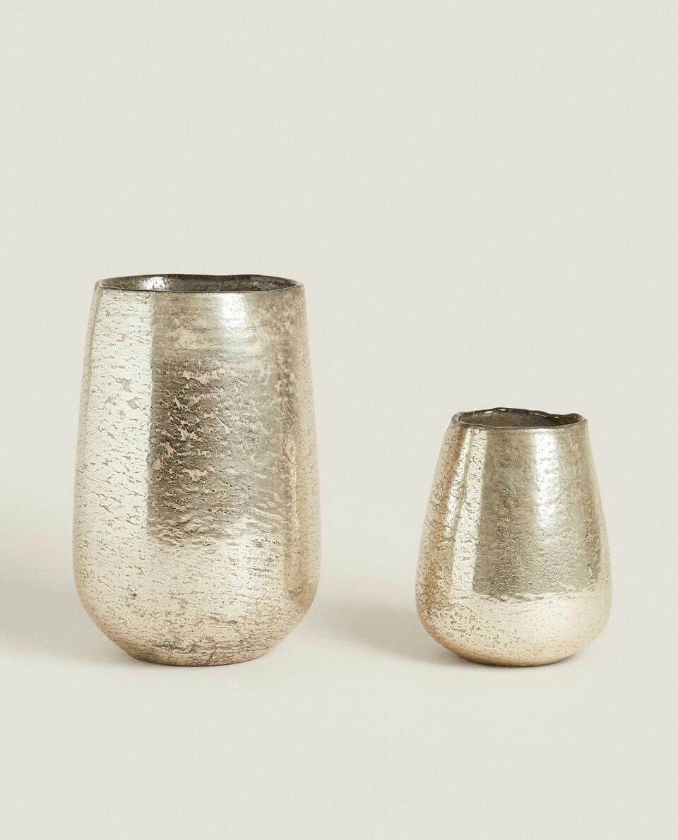 VASO DE VIDRO DOURADO