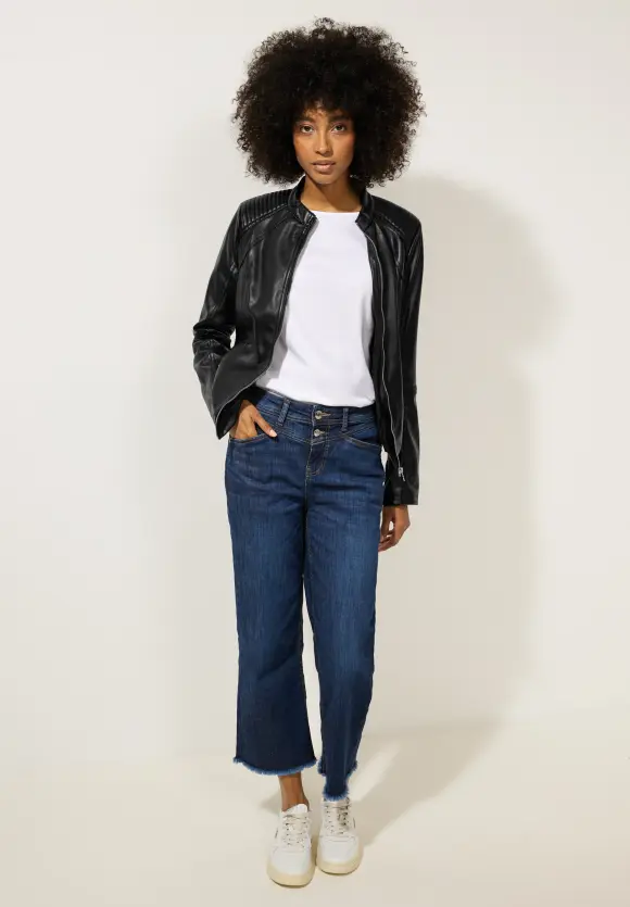 Jacke in Lederoptik - Black