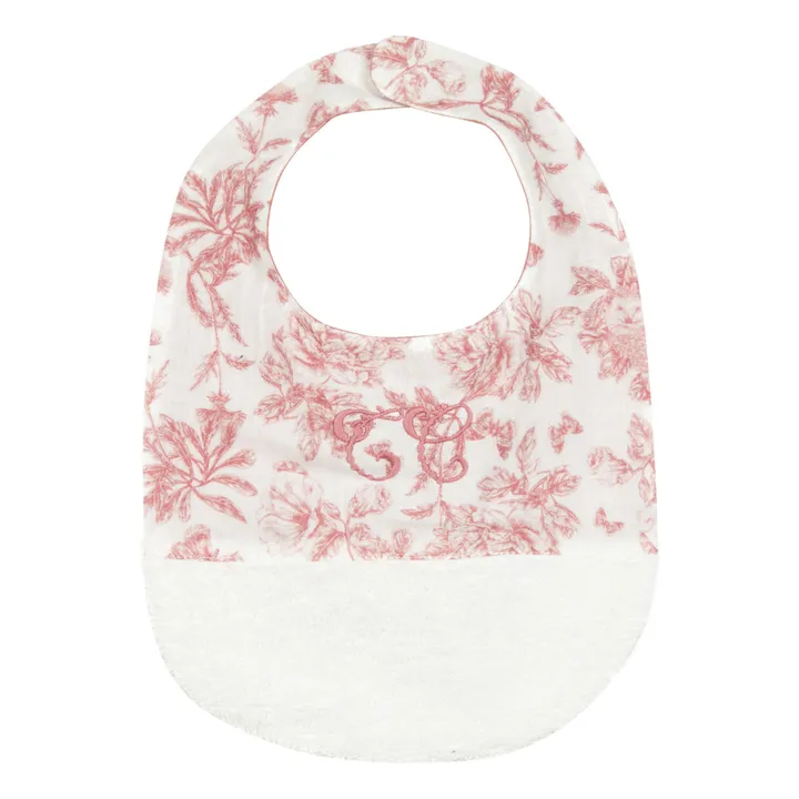 Tartine et Chocolat Bavoir Toile de Jouy | Rose pêche