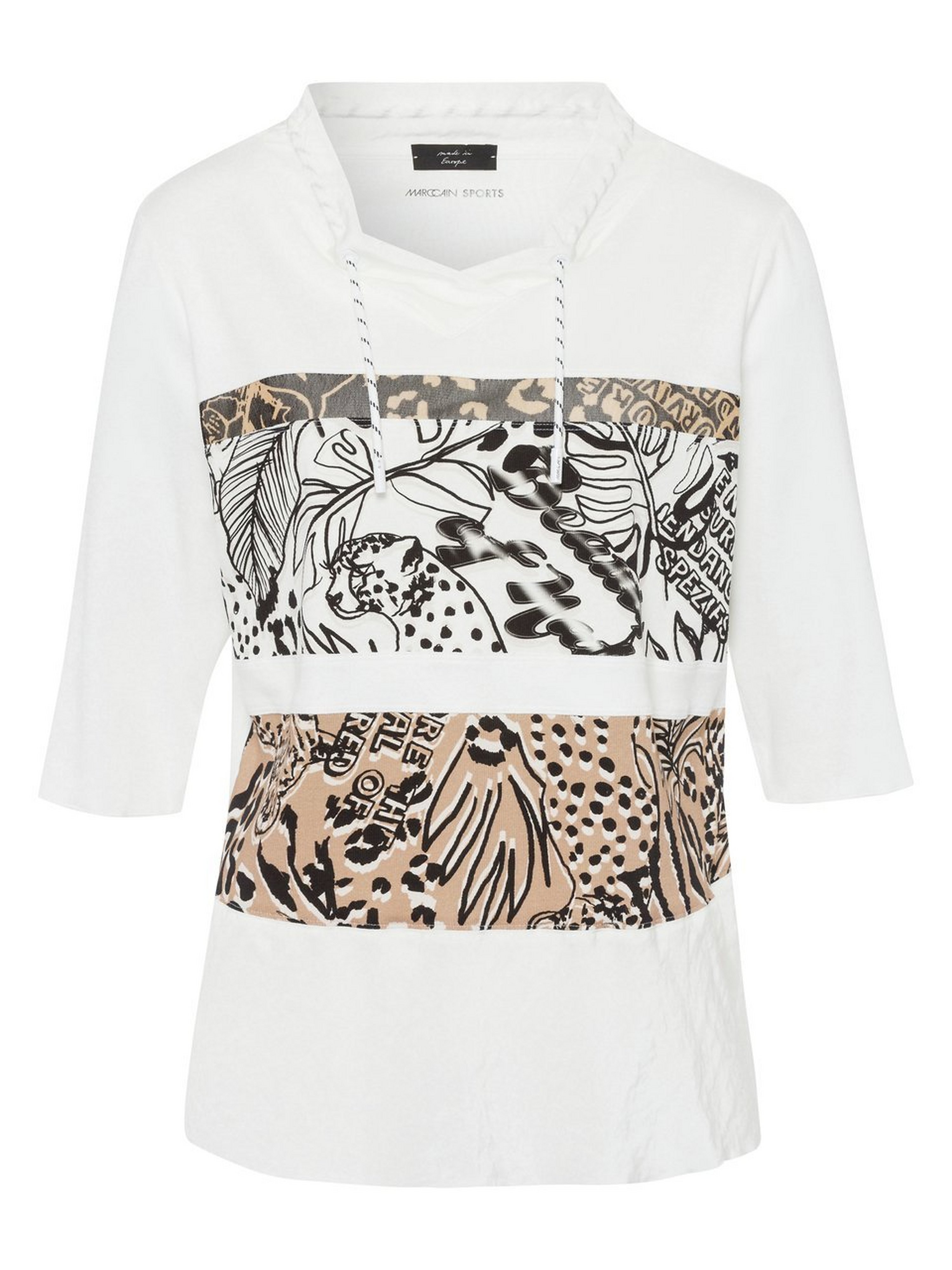 V-Shirt mit überschnittenem 3/4-Arm