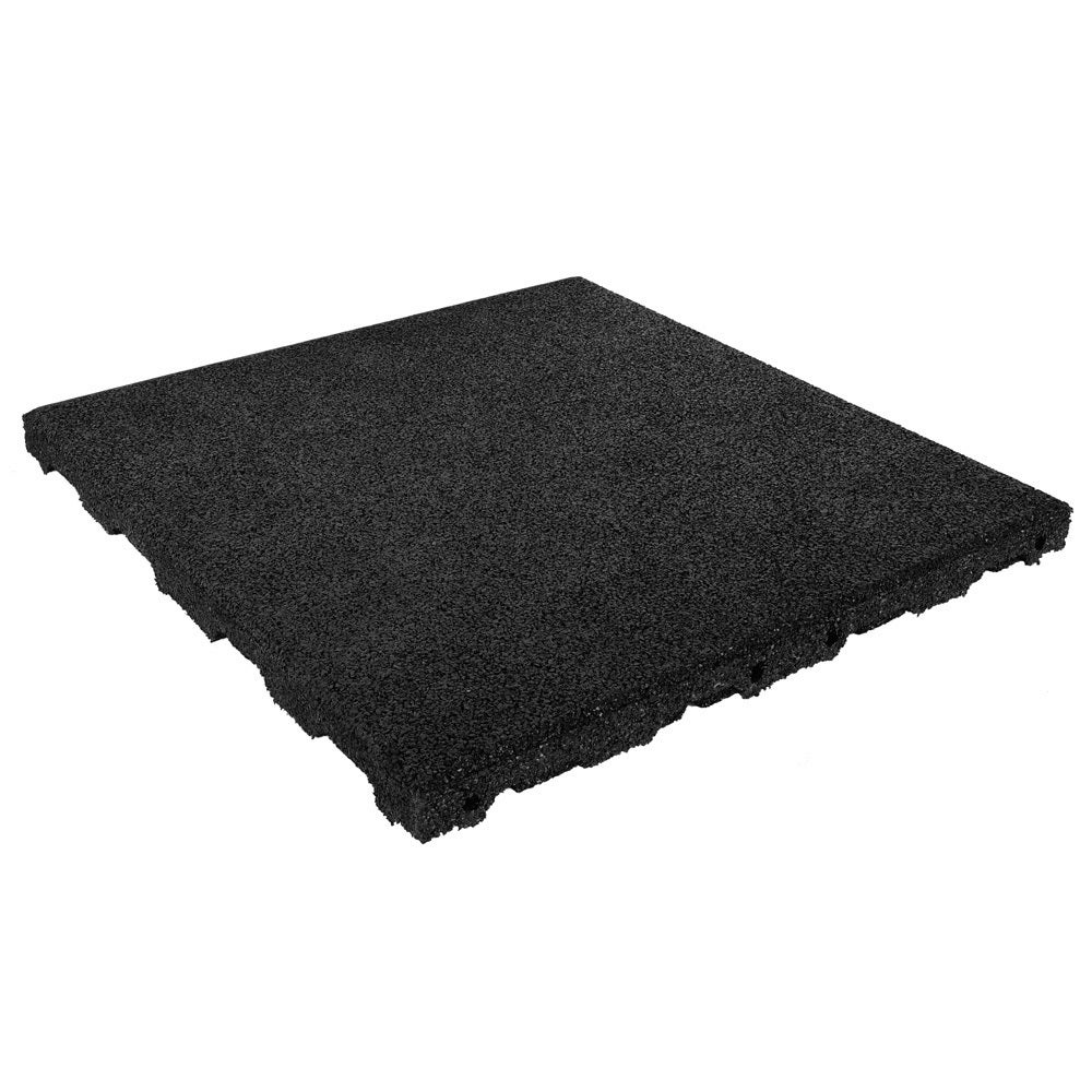 Rubbertegels 45 mm – 1 m2 (4 tegels van elk 50 x 50 cm) – Zwart