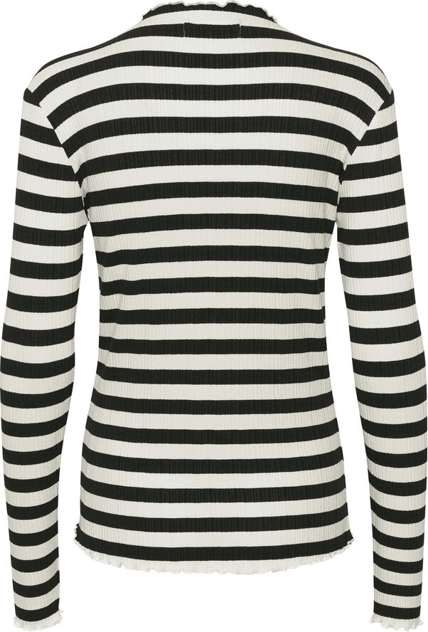 Karen by Simonsen CandaceKB Big Stripe LS Egret/meteorite stripe