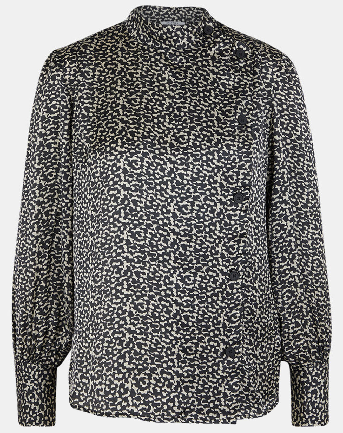 Galeries Lafayette Chemise fluide Cassis imprimé fantaisie noir/écru