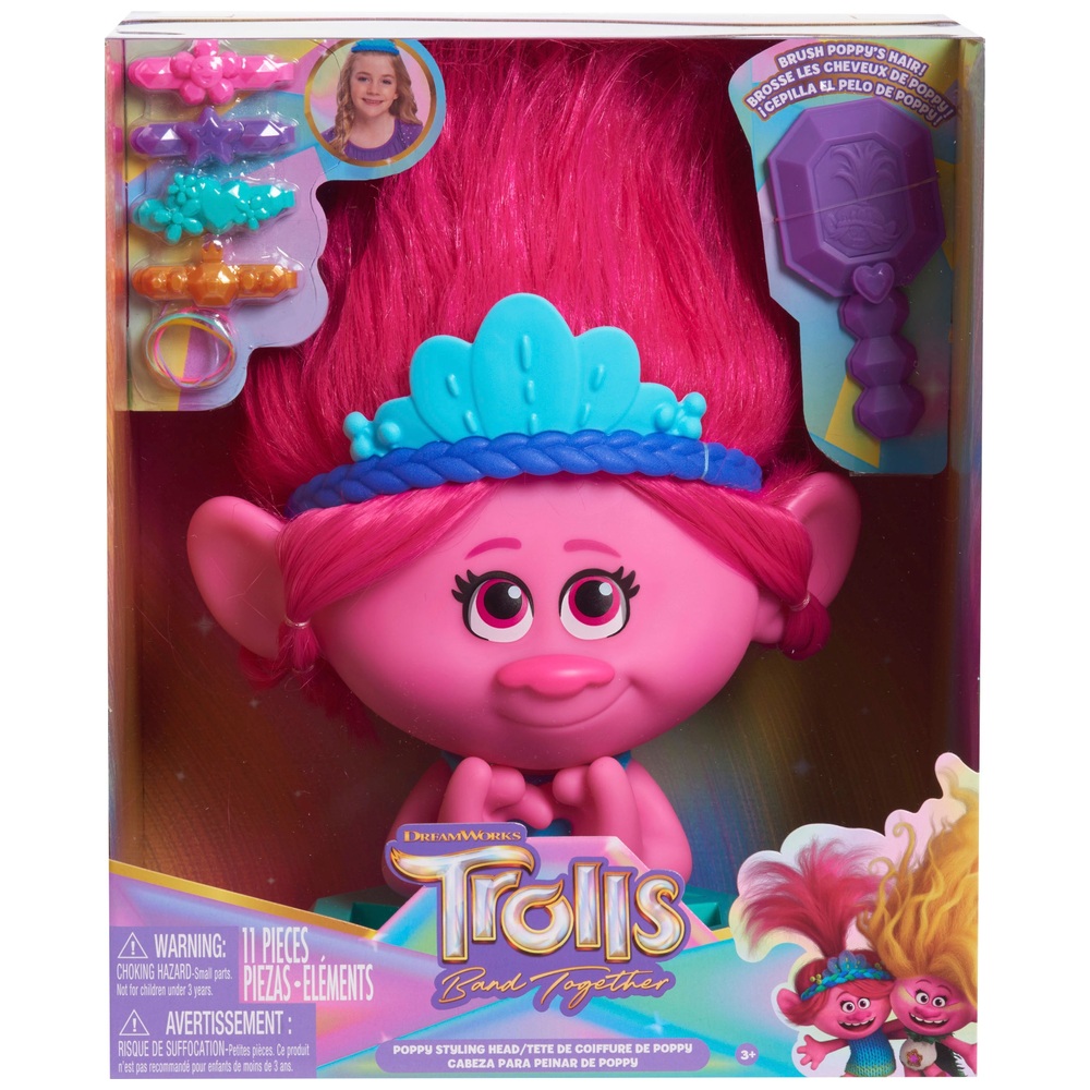 Trolls 3: Band Together Poppy Stylingkopf