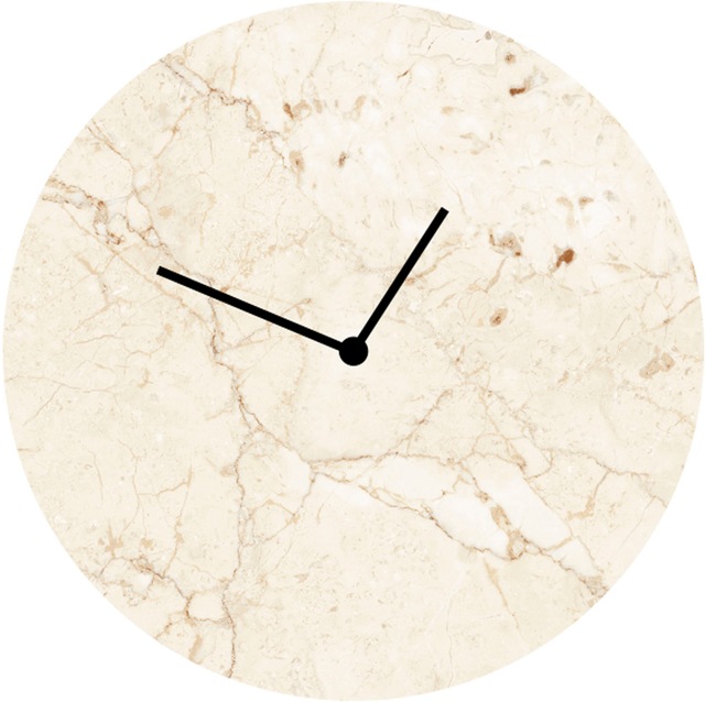 LeGer Home by Lena Gercke Wanduhr »Marmor beige« rund, Ø 30 cm