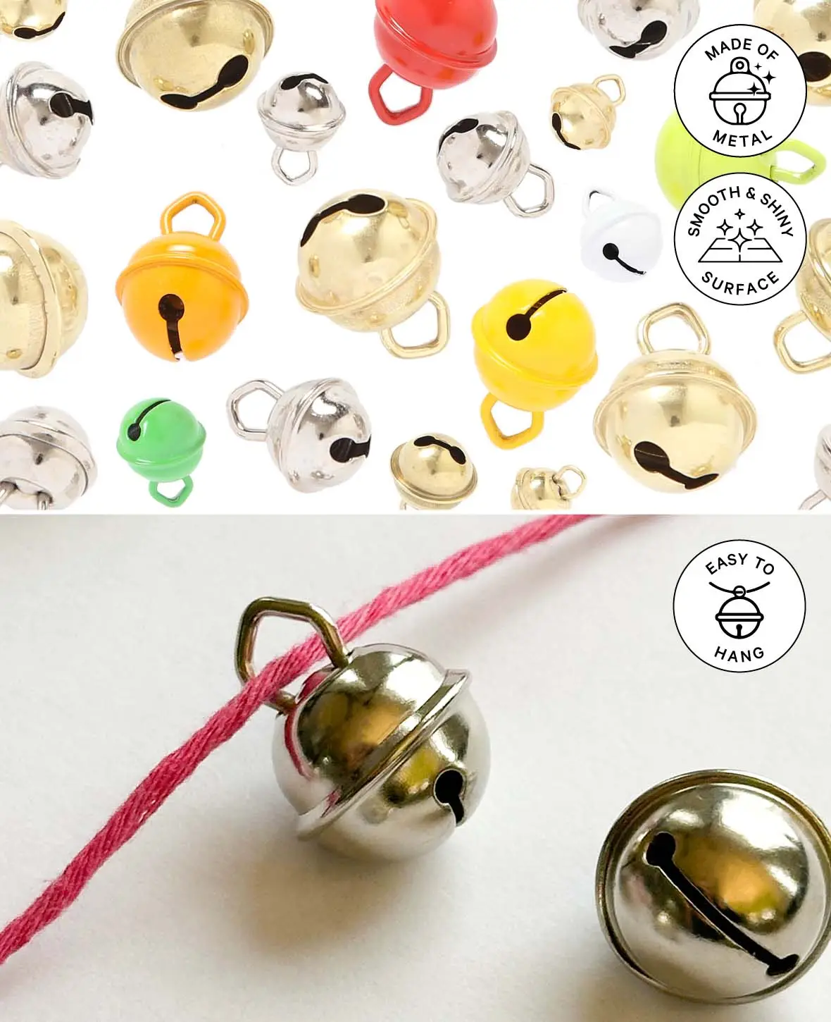 (10er Set) Metall Glöckchen DIY Bastel Gocken - Silber