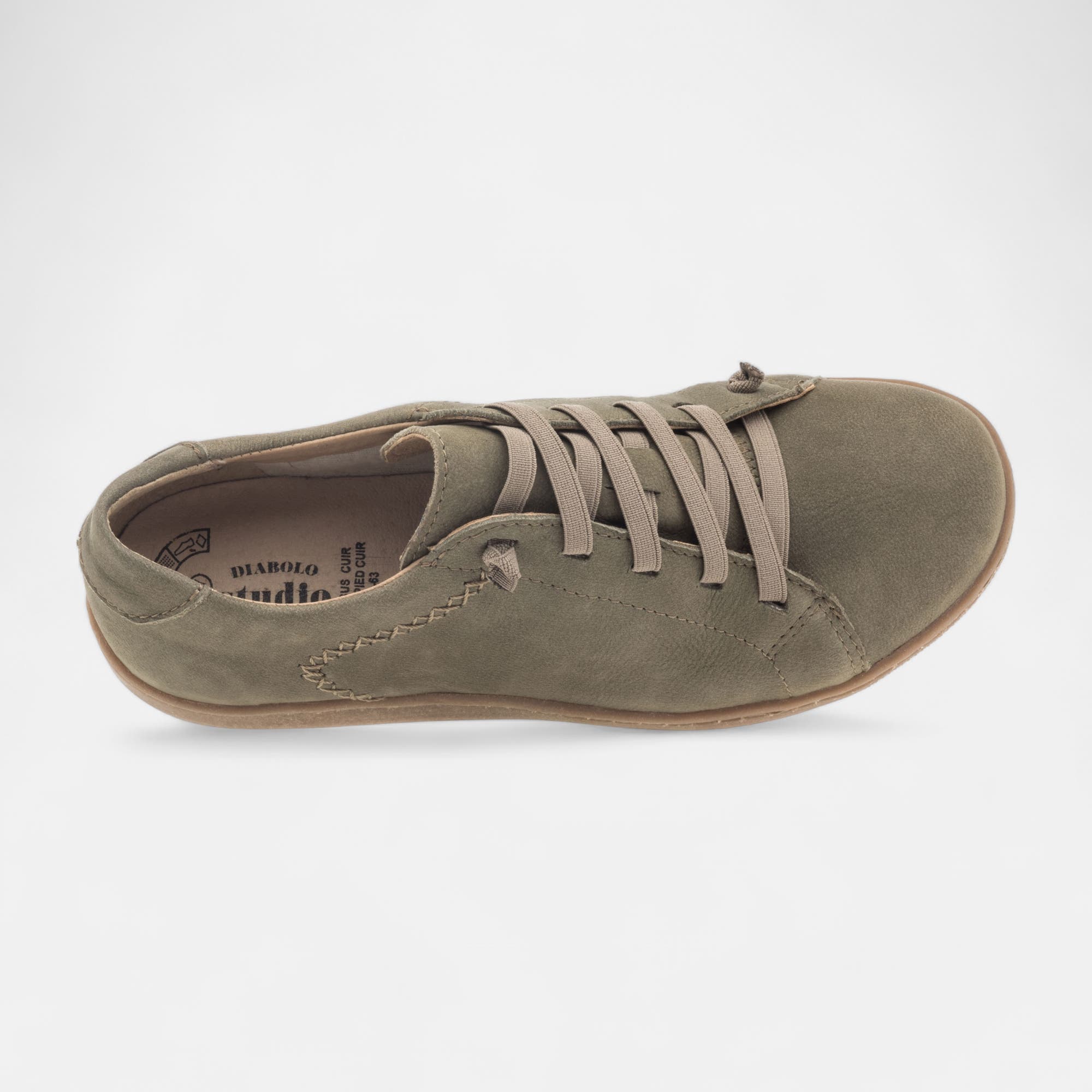 Baskets basses Femme en cuir vert