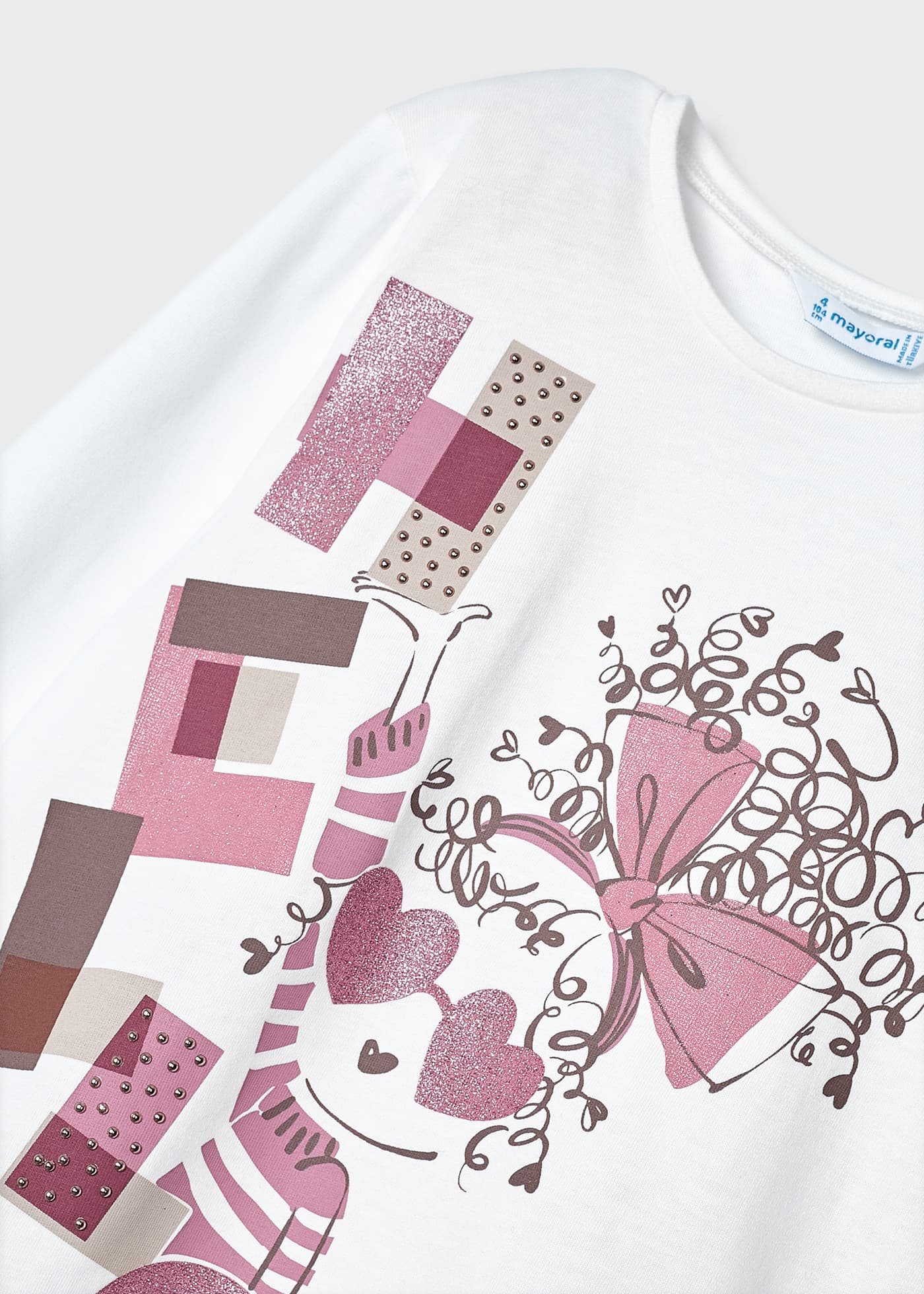 Conjunto de algodão de alta qualidade com duas peças para meninas.