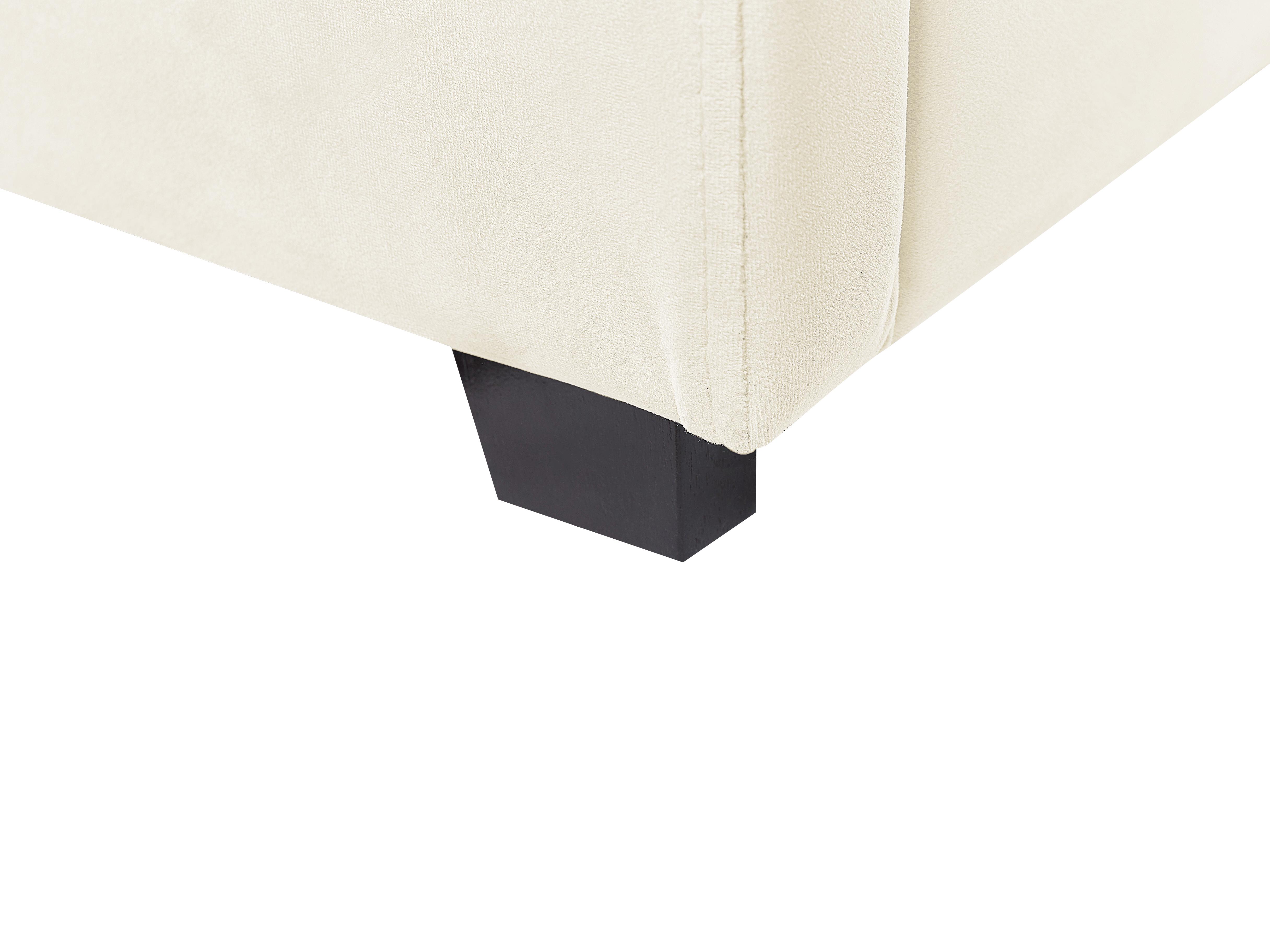 Bed met opbergruimte Fluweel VINCENNES 180 x 200 cm Gebroken wit
