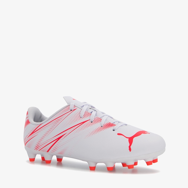 Puma Attacanto FG kinder voetbalschoenen wit/rood