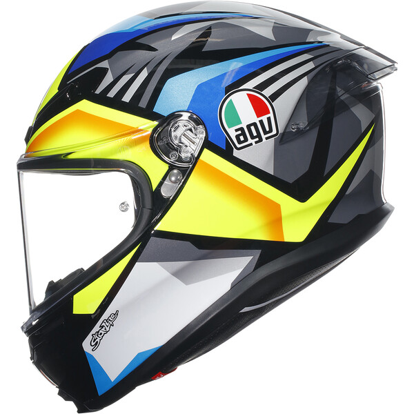AGV - Casque K6 S Joan Jaune / Bleu / Gris / Noir