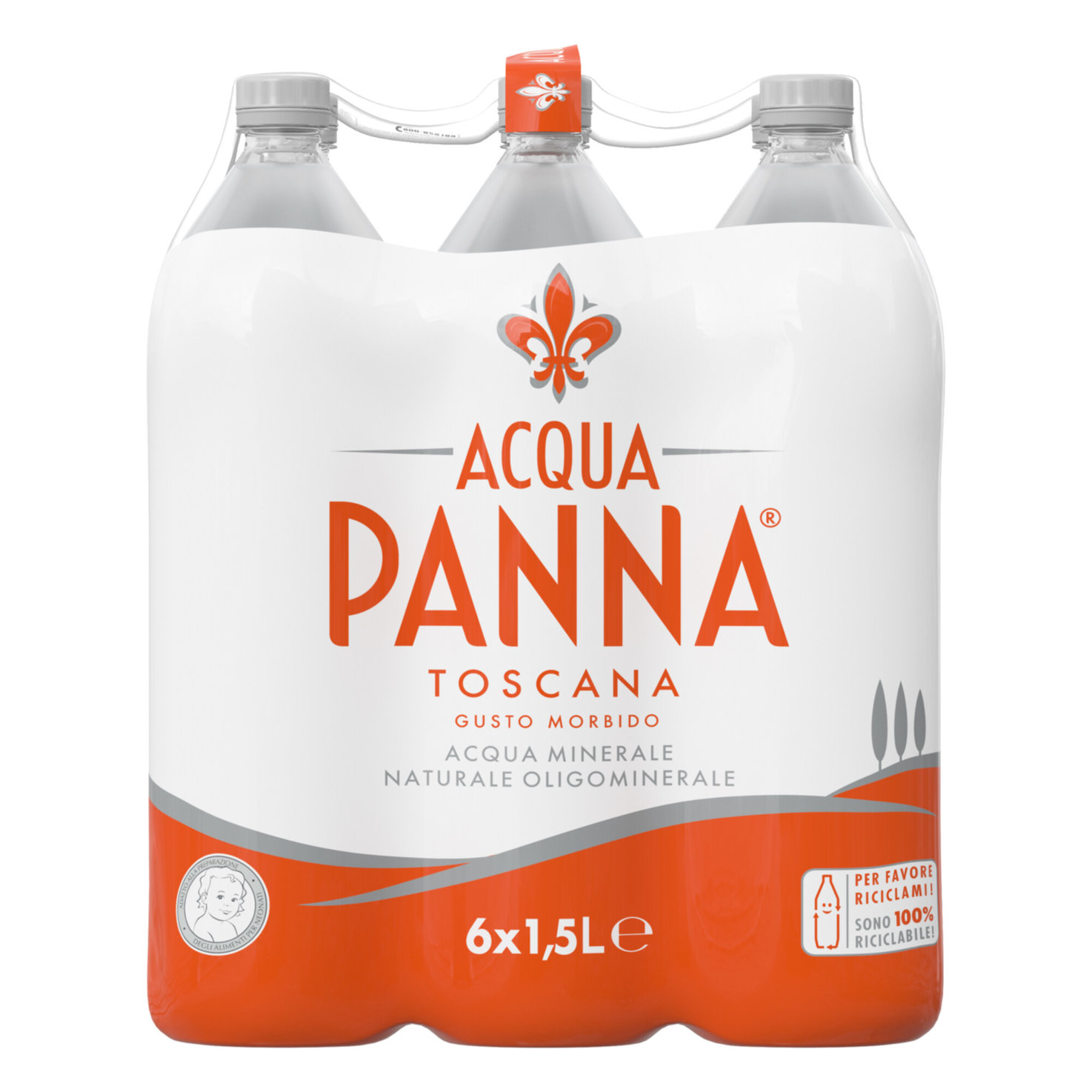 Acqua Panna Mineralwasser ohne Kohlensäure 6x1,5l