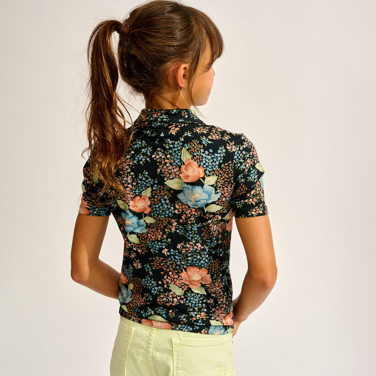 Bellerose Chemise slim Voul imprimée noire