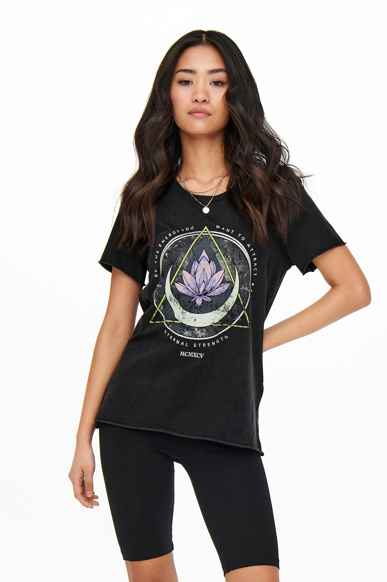 Camiseta de manga curta com estampa frontal