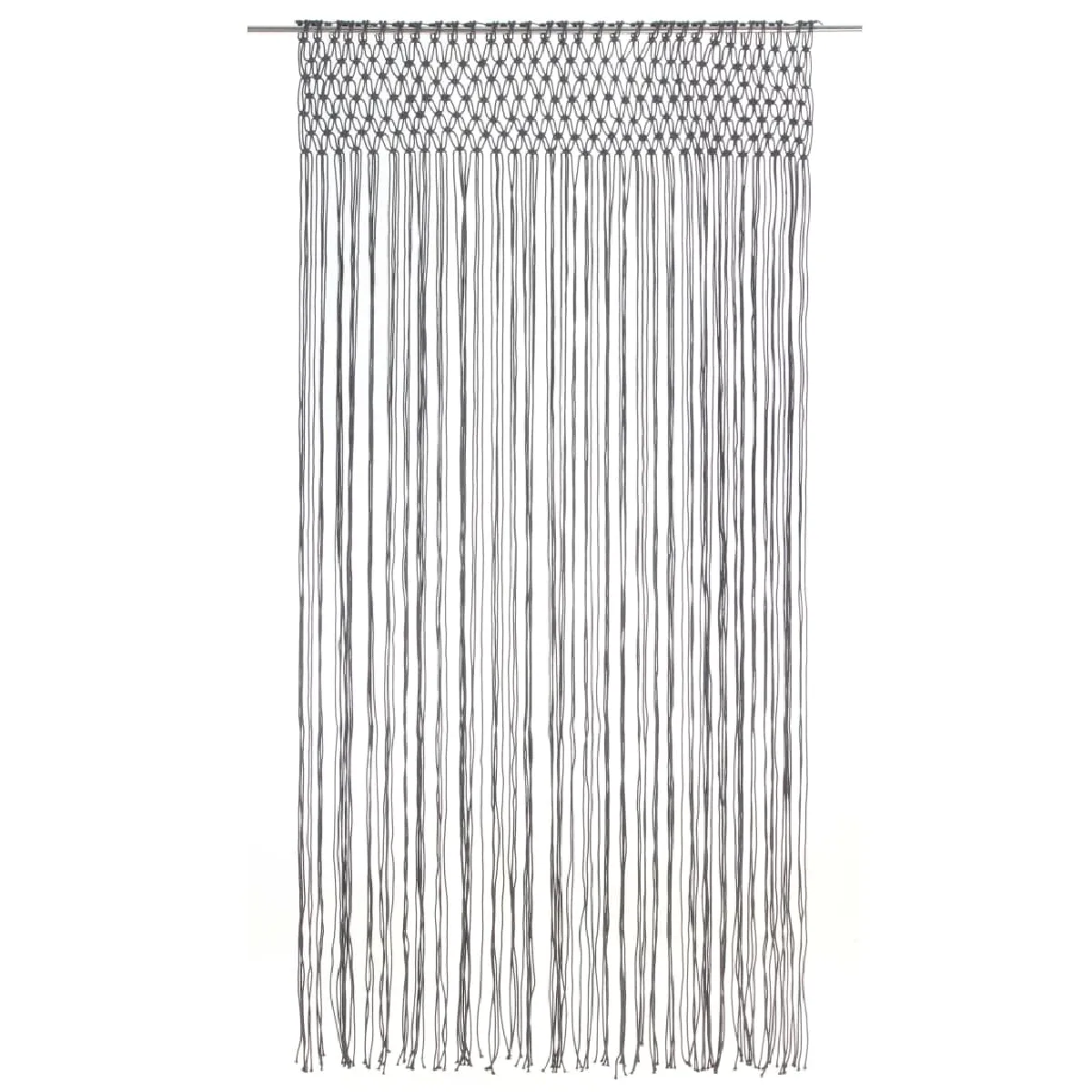 vidaXL Rideau en Macramé Anthracite