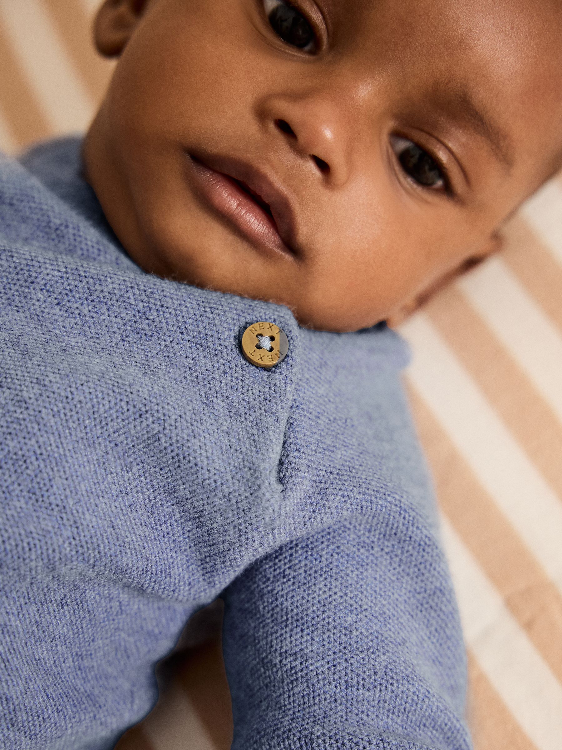 Blauw - Babyset met gebreide trui en legging (0mnd-2jr)