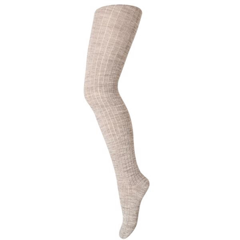 MP 128 Wool Rib Tights 489 Light Brown - Mp Danmark → Luksusbaby.dk