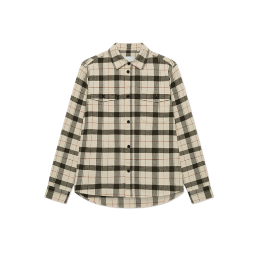 Les Deux Lennon Flannel Check Skjorte, Ivory/Rosin, XXL