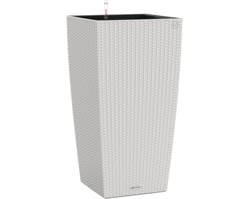 Lechuza Cubico Cottage plantenbak 40 x 40 x 75 cm wit