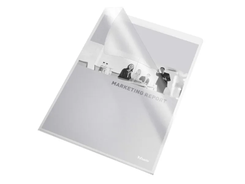 Plastomslag Esselte A4 klar 115my - (10 stk.)