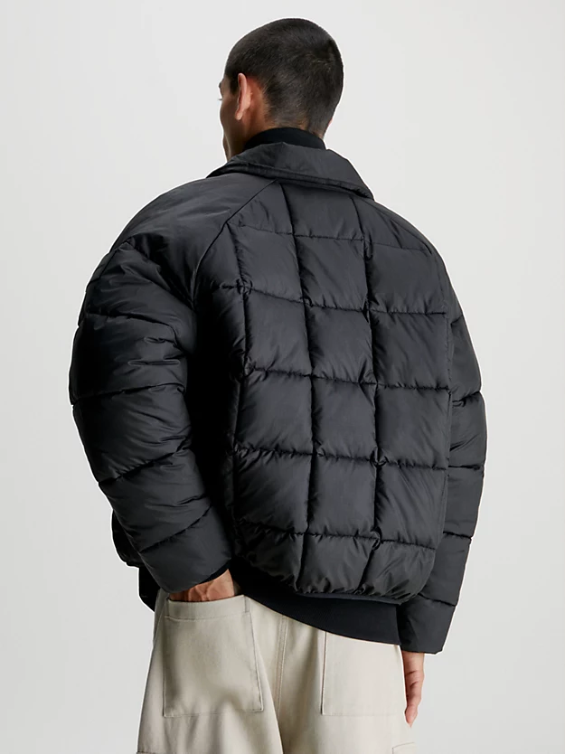 Jaqueta camisa acolchoada de corte relaxado