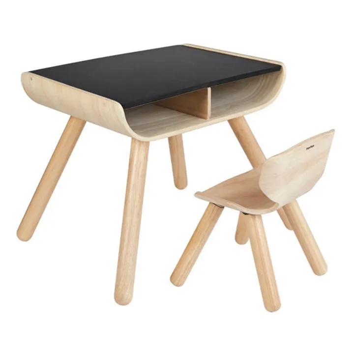 Plan Toys Bureau pour enfant - Plateau noir en planwood