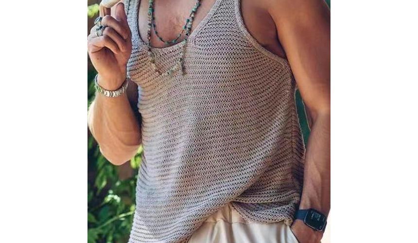 vrovion - Effen gebreide tanktop