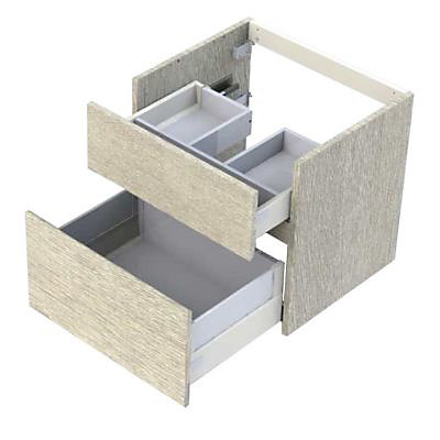 Meuble sous vasque Calao aspect chêne clair 60 cm