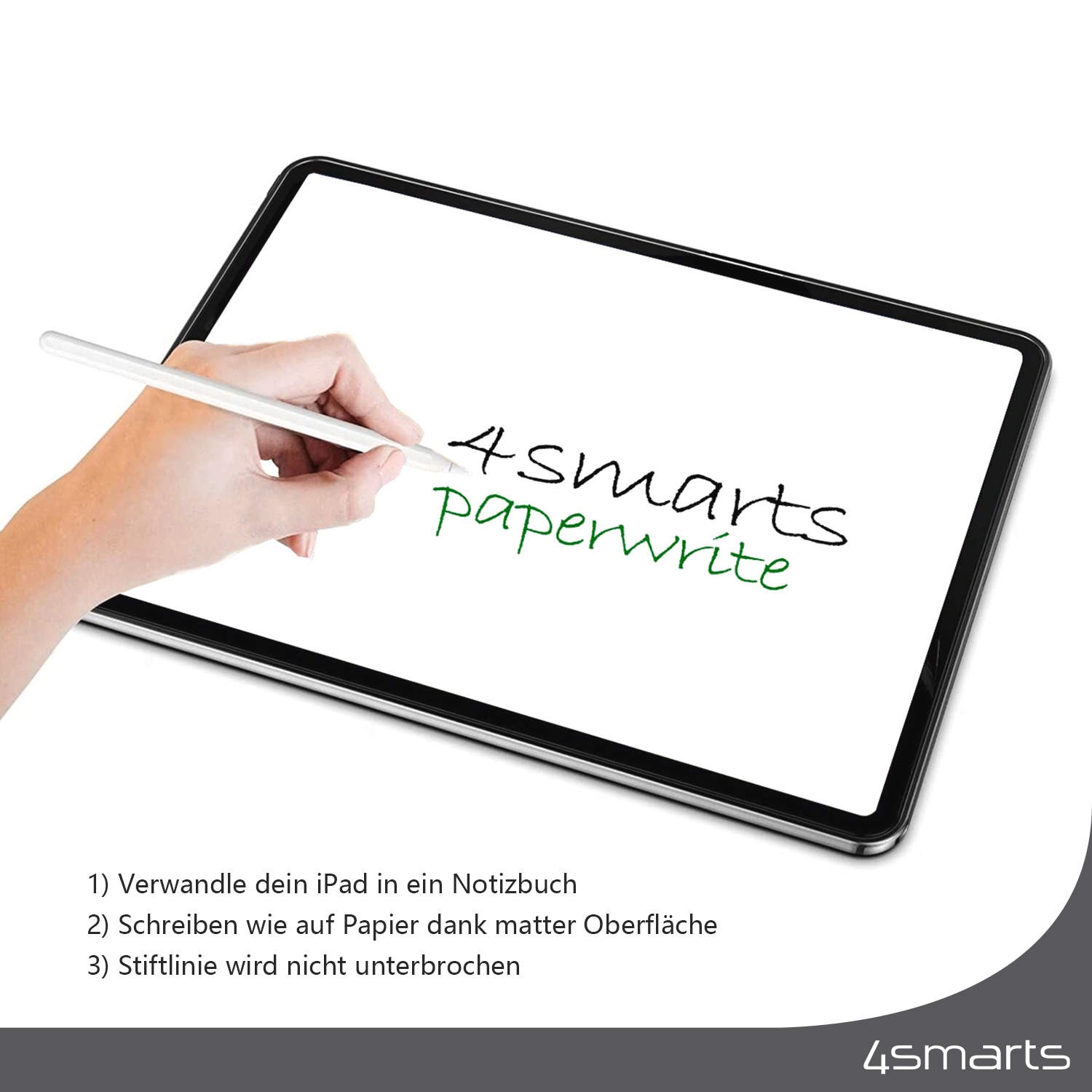 4smarts Displayschutzfolie »Paperwrite« für Apple iPad (7.Gen./8.Gen./9.Gen.)