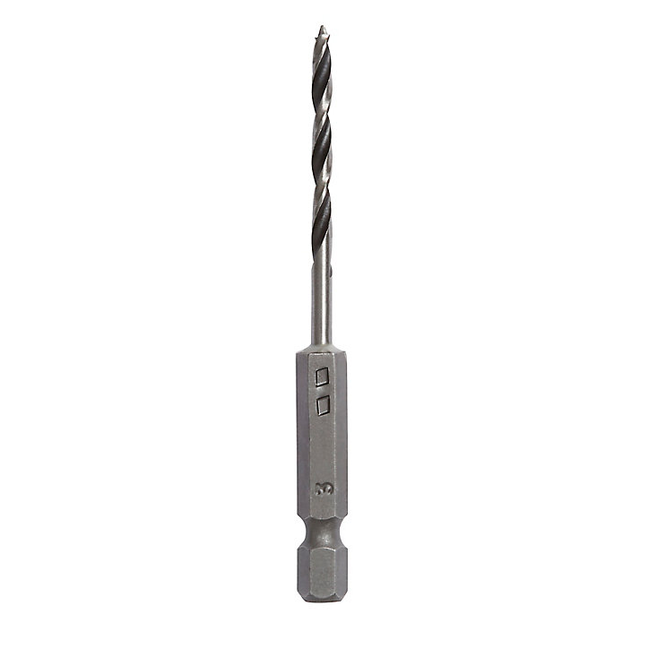 Foret bois Ø.3 x L.79 mm Universal DRL13114 en acier à teneur moyenne en carbone emmanchement Hex