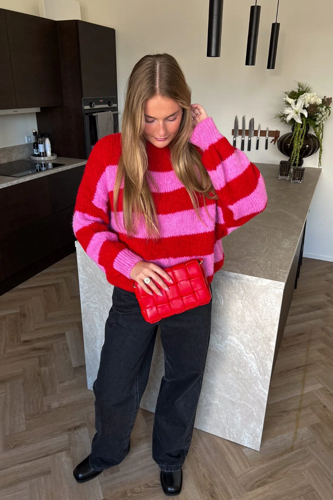 Noella Kia Knit 1223 red pink mix
