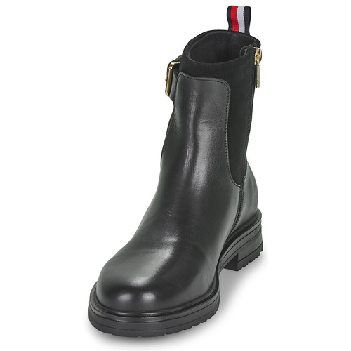 Tommy Hilfiger - THERMO MATERIAL MIX BELT BOOTIE Negro