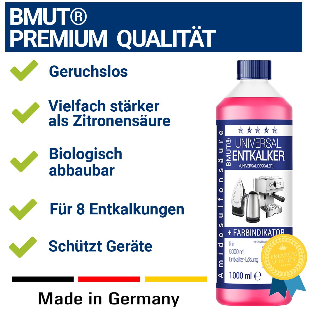 BMUT Universal-Entkalker für Kaffeevollautomat und Kaffeemaschine