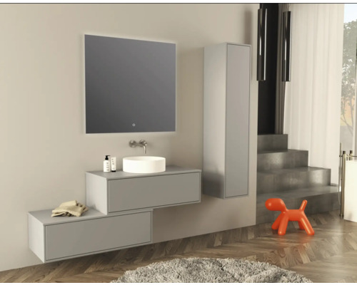 Jungborn NOVE hoge kast, afmetingen (B x H x D): 35 x 160 x 35 cm, frontkleur: matgrijs, 55783
