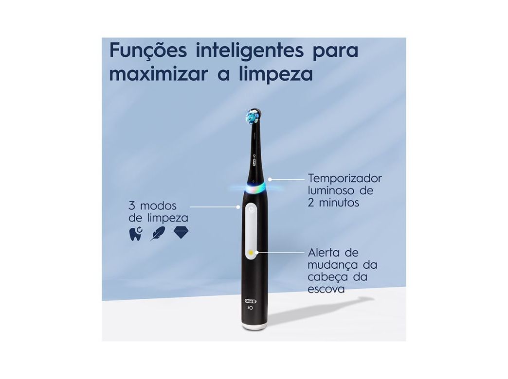ESCOVA DENTES ELÉTRICA ORAL-B IO 3 PRETA